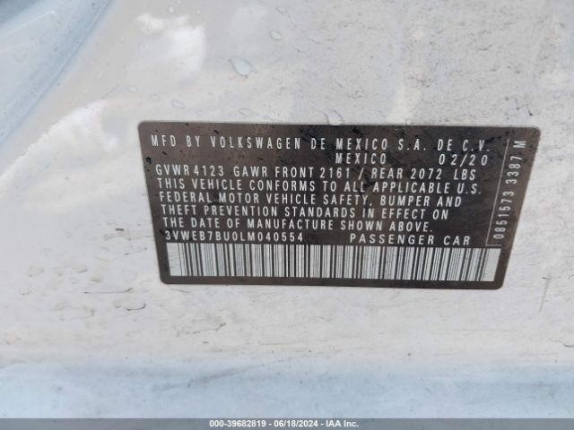 3VWEB7BU0LM040554 Volkswagen Jetta 1.4t Sel