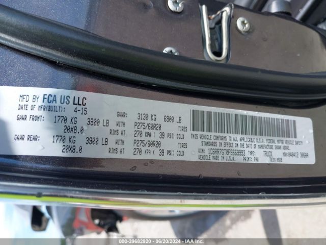 1C6RR7GT0FS669993 RAM 1500 Big Horn