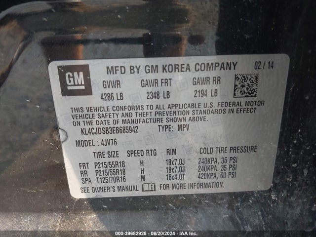 Buick Encore Premium 2014 KL4CJDSB3EB685942 Image 9