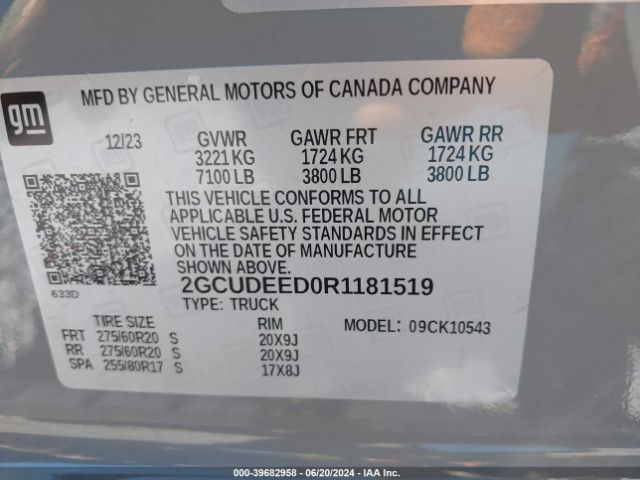 2GCUDEED0R1181519 Chevrolet Silverado 1500 4wd  Short Bed Rst