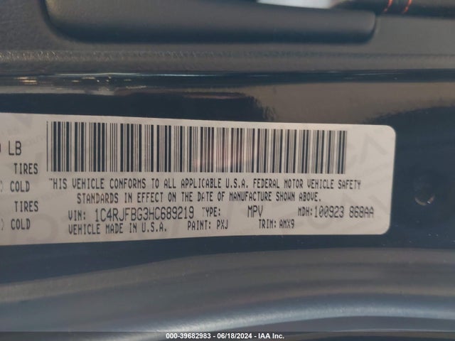 1C4RJFBG3HC689219 Jeep Grand Cherokee Limited 75th Anniversary Edition 4x4