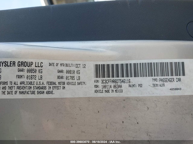 2013 FIAT 500 3C3CFFAR6DT546116 Photo 8