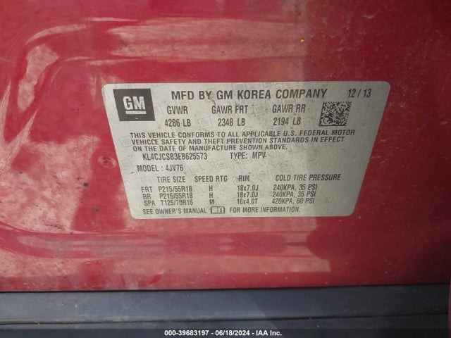 Buick Encore Leather 2014 KL4CJCSB3EB625573 Image 9