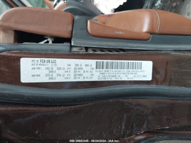 1C4RJFJT9FC238338 Jeep Grand Cherokee Summit