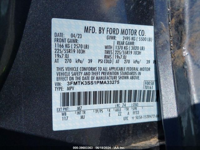 3FMTK3SS1PMA33275 Ford Mustang Mach-e Premium