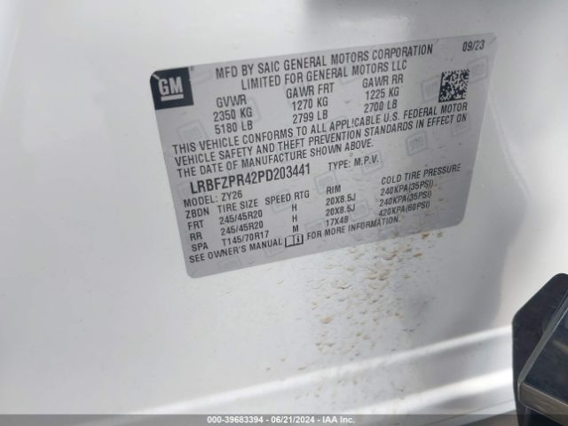 LRBFZPR42PD203441 Buick Envision Essence Awd