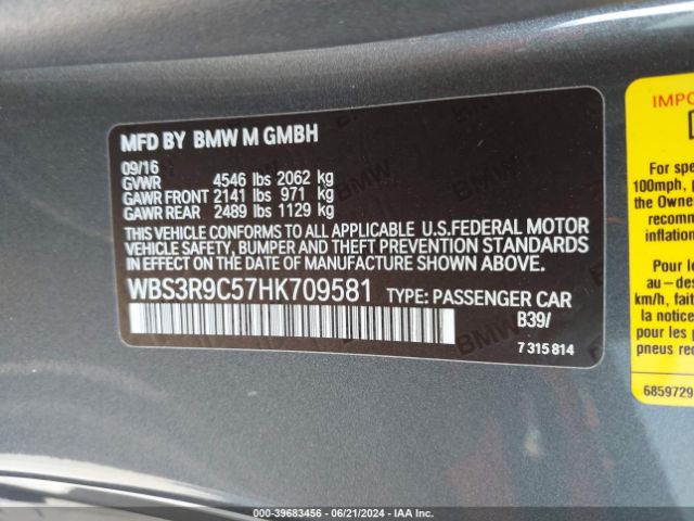WBS3R9C57HK709581 BMW M4