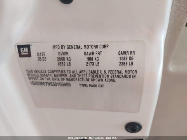 2003 CADILLAC CTS 1G6DM57N630169466 Photo 8