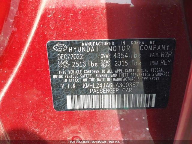 Hyundai SONATA SE 2023 KMHL24JA6PA300387 Image 9