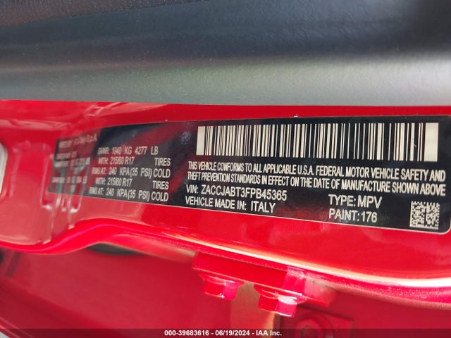 Jeep Renegade Latitude 2015 ZACCJABT3FPB45365 Image 9