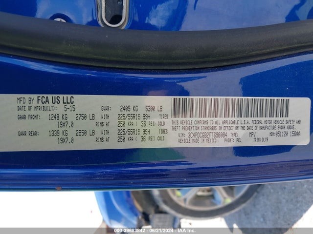 3C4PDCGB2FT698084 Dodge Journey Crossroad