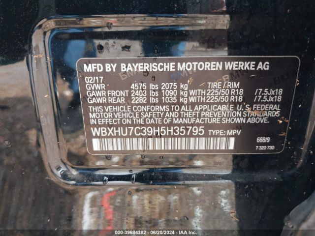 WBXHU7C39H5H35795 BMW X1 Sdrive28i