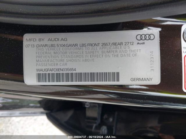 WAUGFAFC6EN035654 Audi A6 2.0t Premium