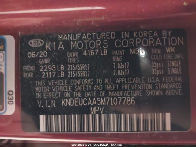 KNDEUCAA5M7107786 KIA SELTOS S