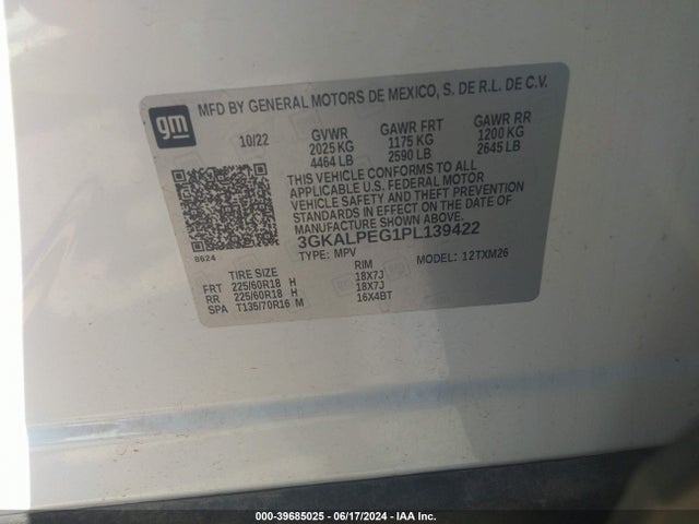 3GKALPEG1PL139422 GMC Terrain Fwd Slt