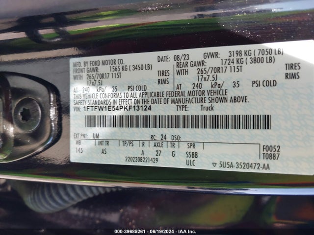 Ford F-150 Xl 2023 1FTFW1E54PKF13124 Image 9