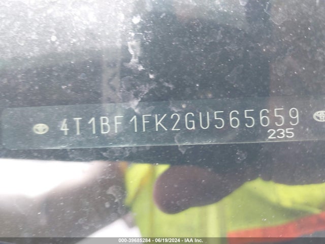 Toyota CAMRY SE 2016 4T1BF1FK2GU565659 Image 9