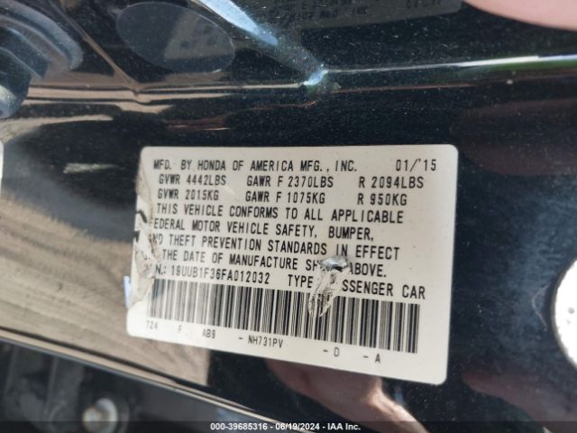 19UUB1F36FA012032 Acura TLX