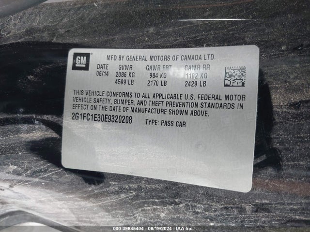 Chevrolet Camaro 2lt 2014 2G1FC1E30E9320208 Image 9