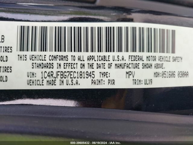 1C4RJFBG7EC181945 Jeep Grand Cherokee Limited