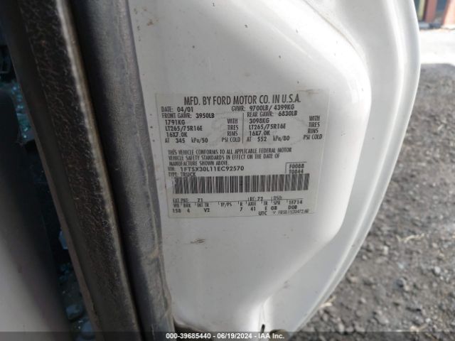 2001 FORD SUPER DUTY F-350 SRW 1FTSX30L11EC92570 Photo 8