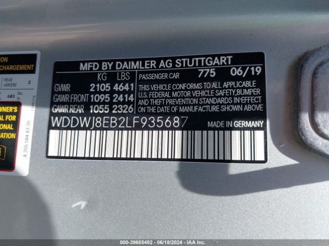 WDDWJ8EB2LF935687 Mercedes-Benz C 300 4matic