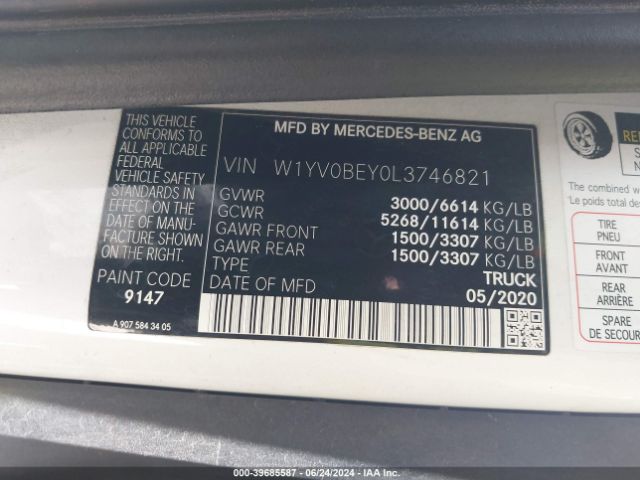 W1YV0BEY0L3746821 Mercedes-Benz Metris