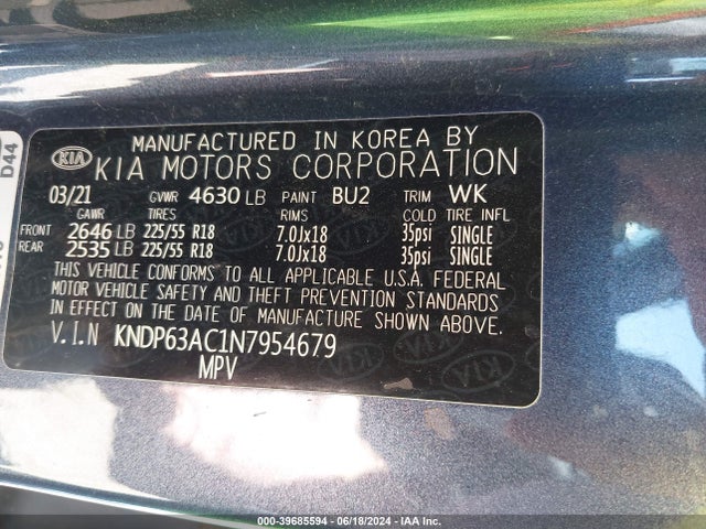 KIA Sportage Nightfall Edition 2022 KNDP63AC1N7954679 Image 9