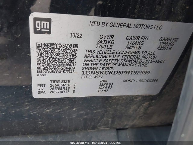 Chevrolet Suburban 4wd Lt 2023 1GNSKCKD5PR192999 Image 9