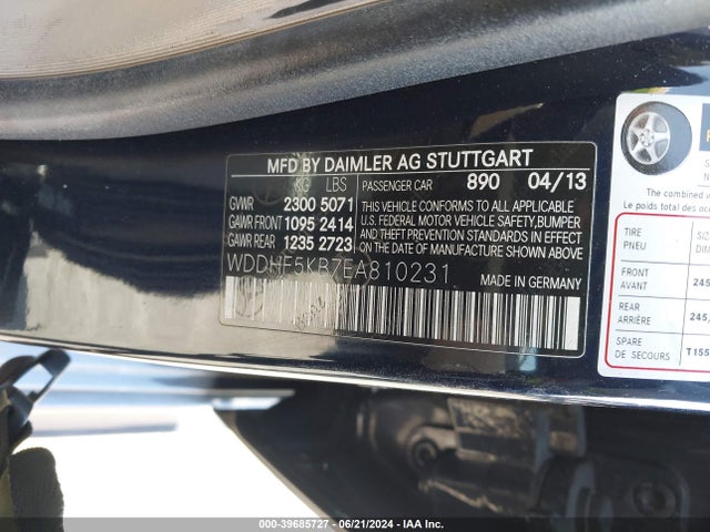 Mercedes-Benz E 350 2014 WDDHF5KB7EA810231 Image 9