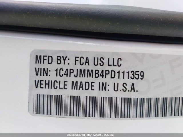 1C4PJMMB4PD111359 Jeep Cherokee Altitude Lux 4x4