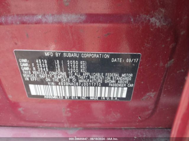 4S3BNAC67J3011710 Subaru Legacy 2.5i Premium