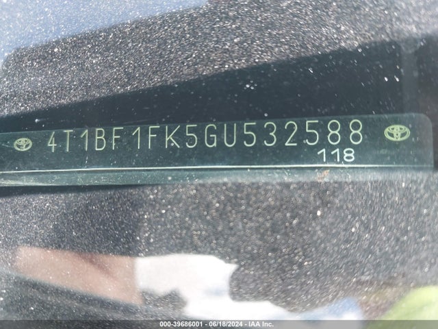 Toyota CAMRY SE 2016 4T1BF1FK5GU532588 Image 9