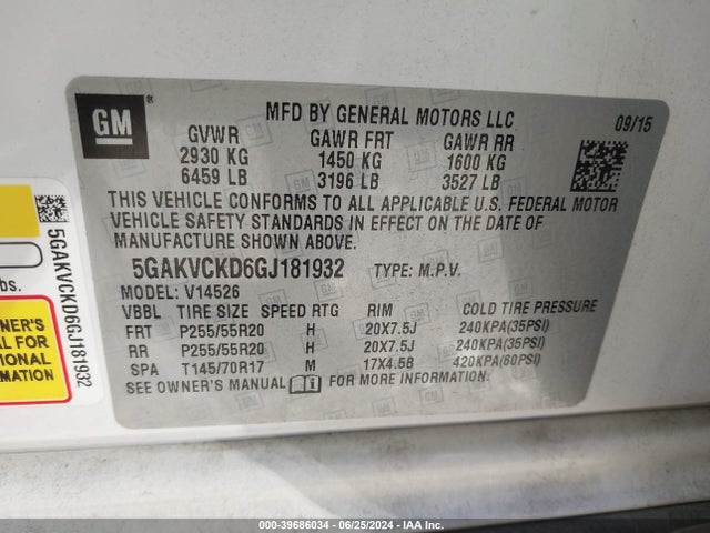 5GAKVCKD6GJ181932 Buick Enclave Premium