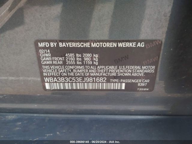 WBA3B3C53EJ981682 BMW 328i Xdrive