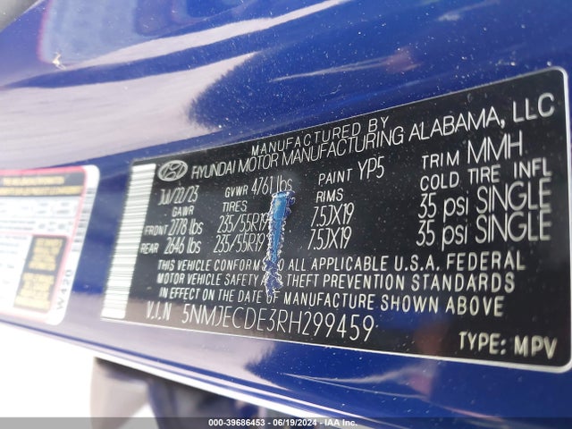 Hyundai Tucson Limited 2024 5NMJECDE3RH299459 Image 9