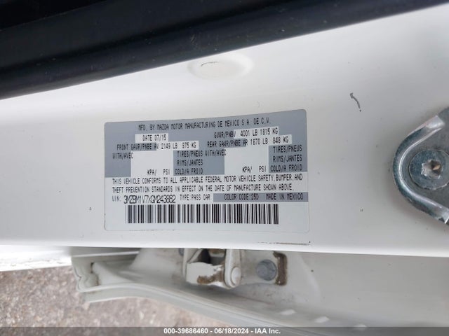 3MZBM1V7XGM243862 Mazda Mazda3 I Touring