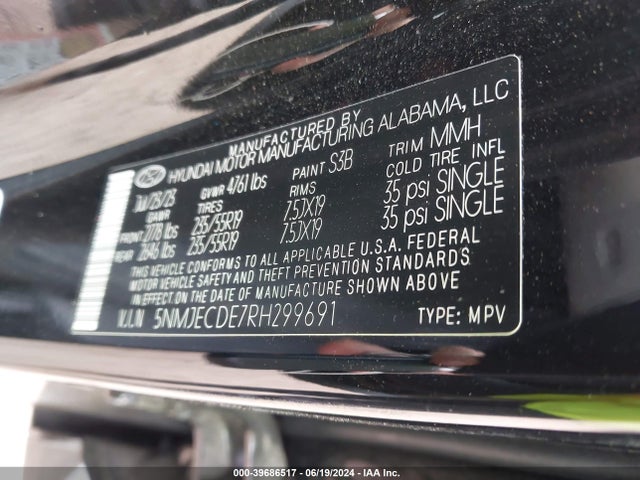 Hyundai Tucson Limited 2024 5NMJECDE7RH299691 Image 9