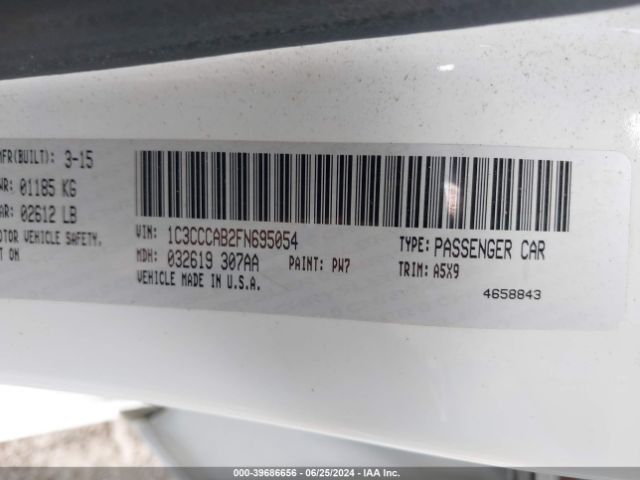 1C3CCCAB2FN695054 Chrysler 200 Limited