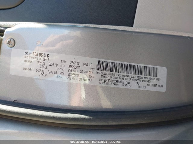 2C4RC1BGXKR560390 Chrysler Pacifica Touring L