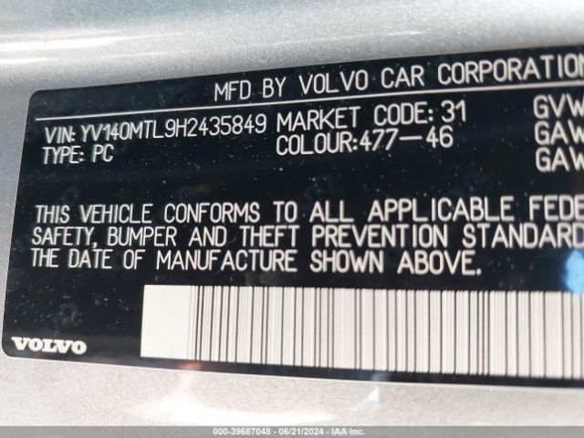 YV140MTL9H2435849 Volvo S60 T5 Dynamic