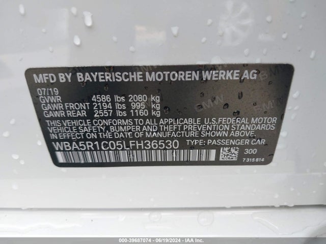 BMW 330I 2020 WBA5R1C05LFH36530 Image 9