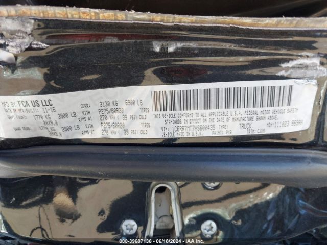 1C6RR7MT7HS600435 RAM 1500 Night  4x4 5'7 Box