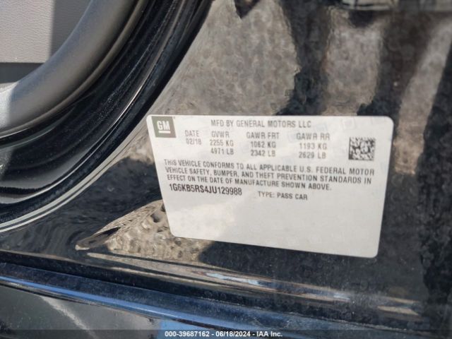 1G6KB5RS4JU129988 Cadillac Ct6 Standard