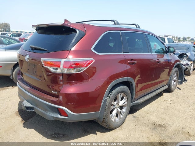 Toyota Highlander Xle V6 2015 5TDKKRFH1FS097509 Image 4