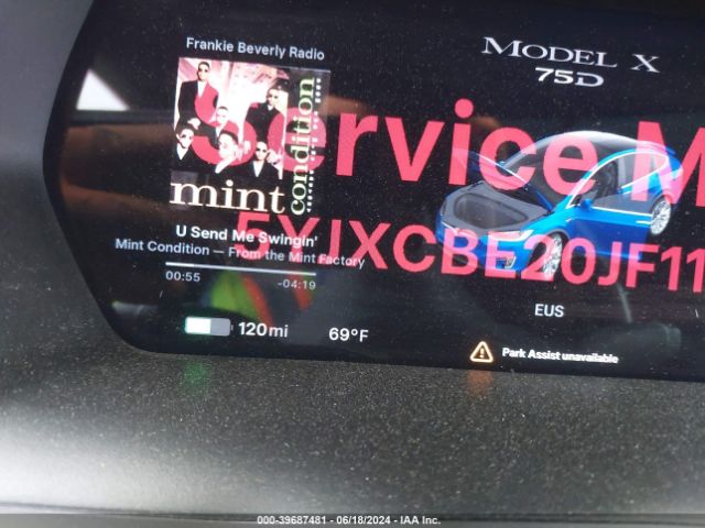 5YJXCBE20JF114773 Tesla Model X 100d/75d/p100d