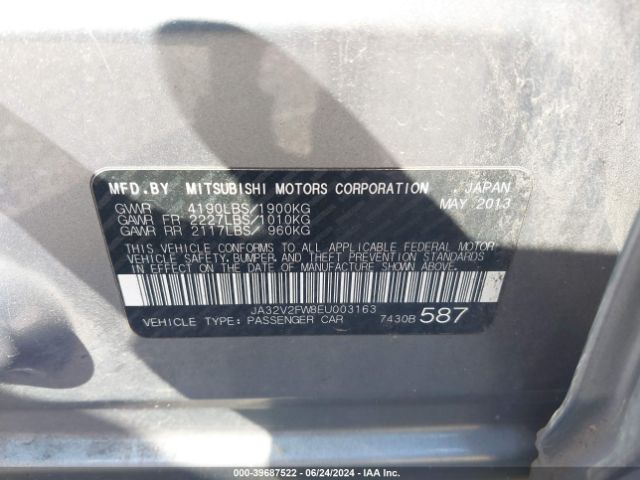 JA32V2FW8EU003163 Mitsubishi Lancer Se