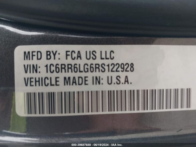 1C6RR6LG6RS122928 RAM 1500 Classic Warlock  4x2 5'7 Box