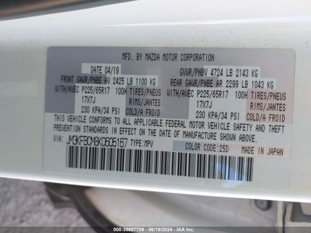 Mazda Cx-5 Touring 2019 JM3KFBCM8K0605167 Image 9