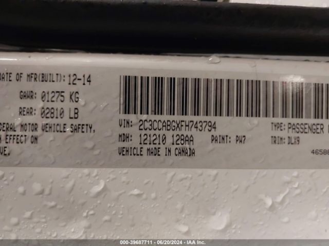 2C3CCABGXFH743794 Chrysler 300 300s